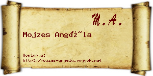 Mojzes Angéla névjegykártya